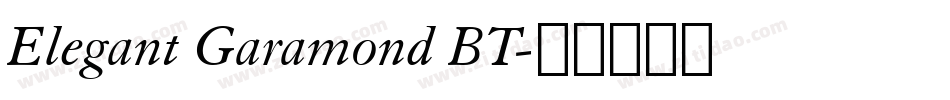 Elegant Garamond BT字体转换